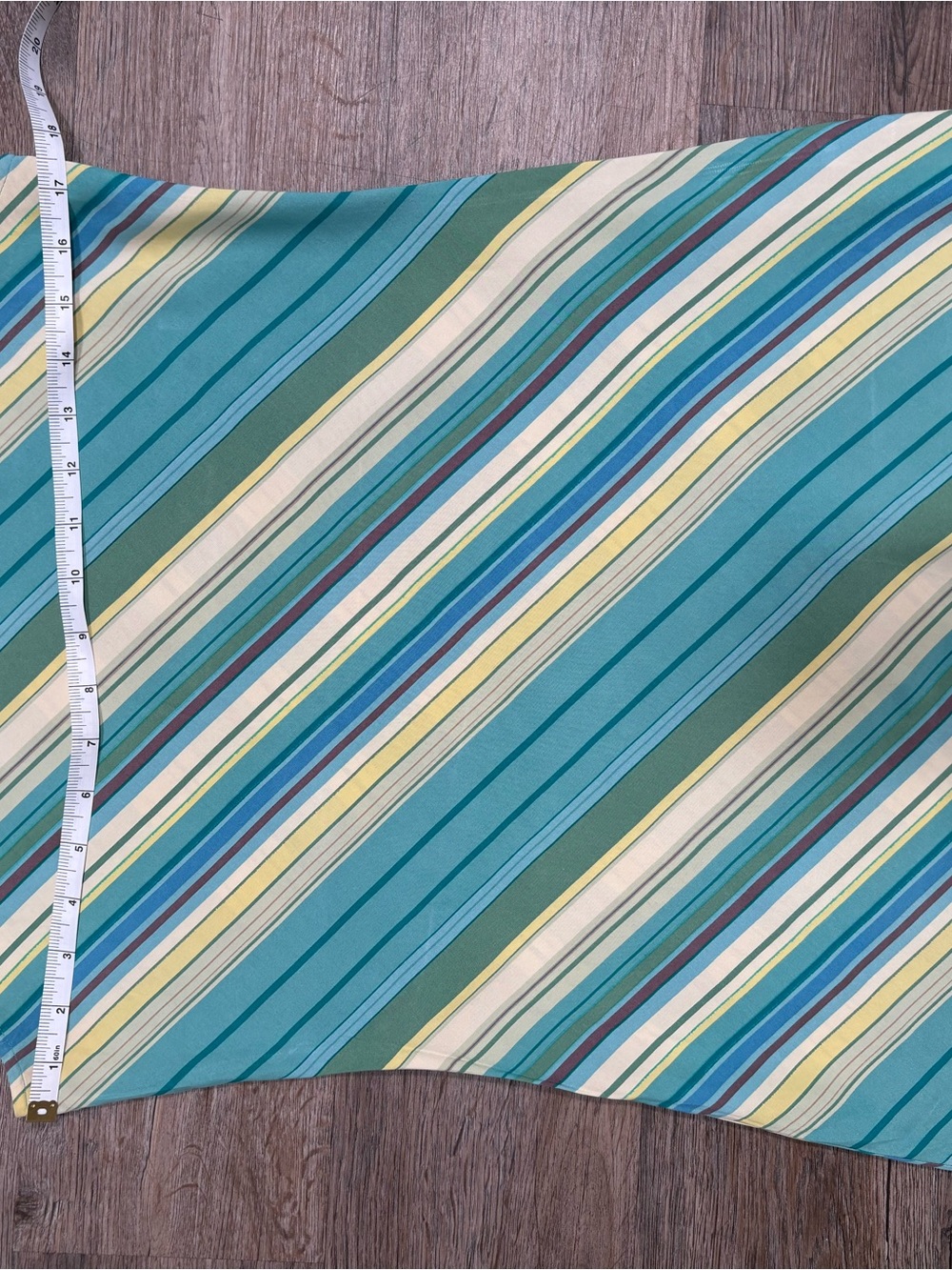 Liz Claiborne Silk Teal and Yellow Striped Maxi Dress - Picture 7 of 13